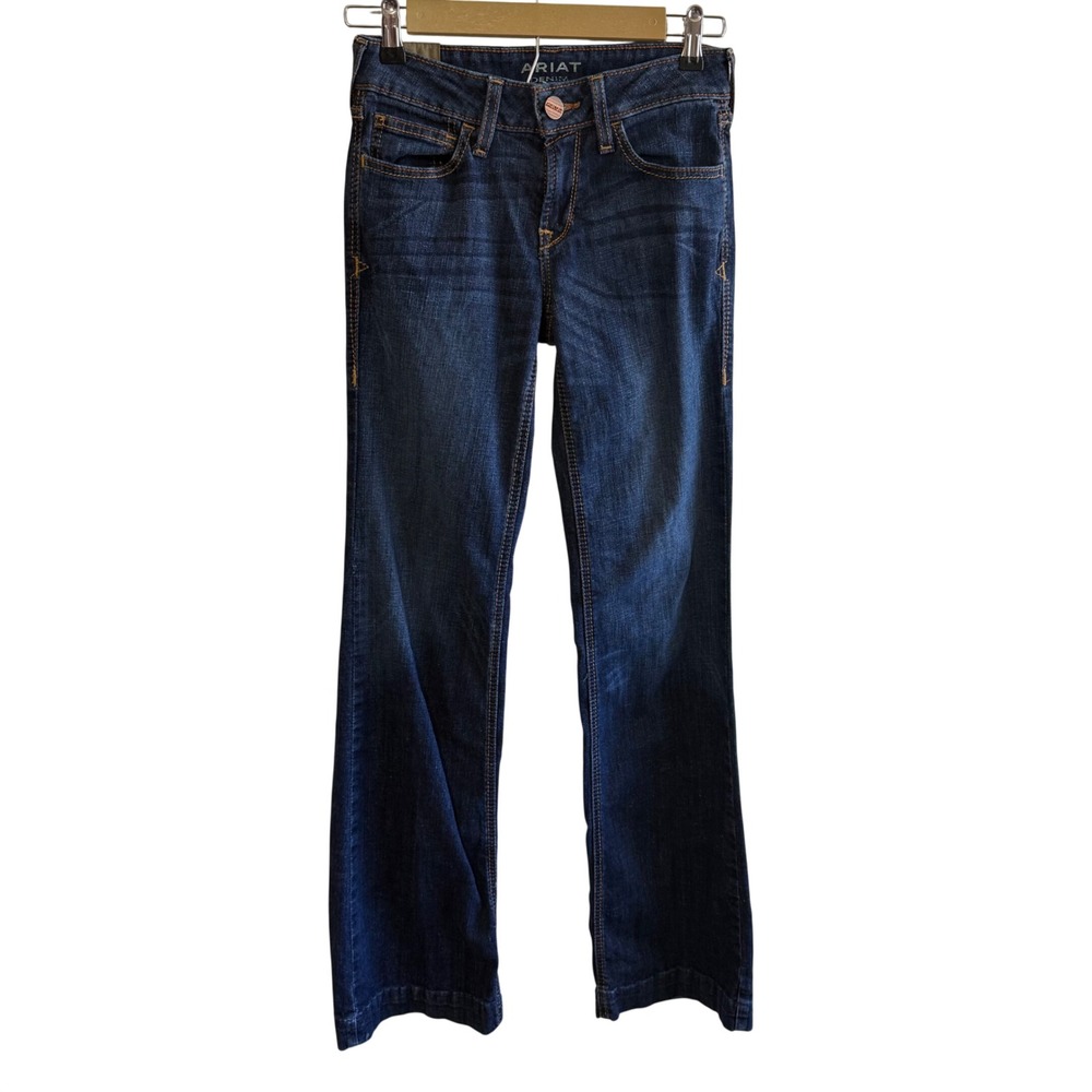 Ariat Trouser Size 26L Dark Wash Jeans Western Country Denim Cowgirl Flare